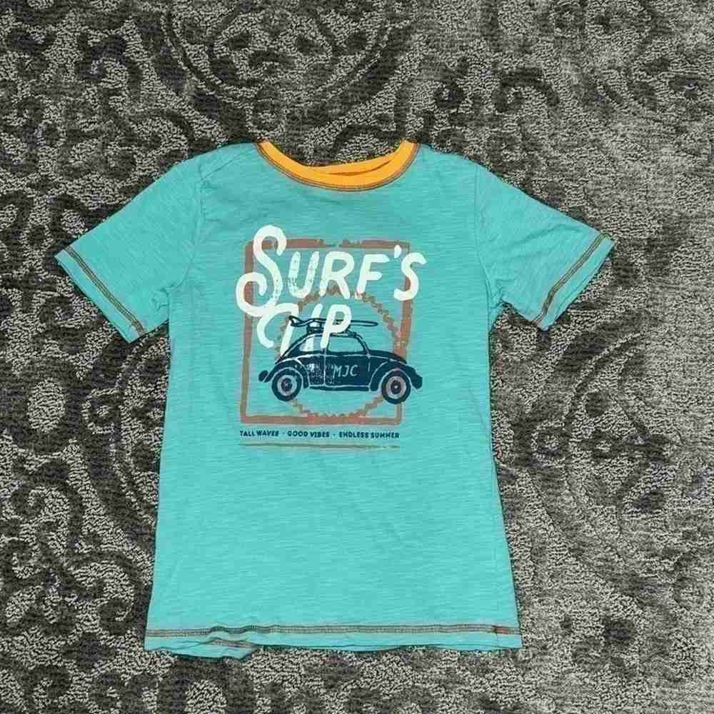Teal Surf's Up Graphic T-Shirt